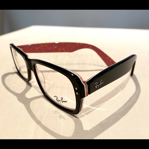 RAY-BAN RB5223 2479 Eyeglasses Black & Red texture main image 7